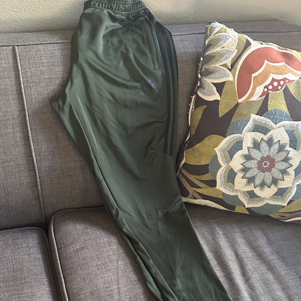 Dark Adidas Green Jogger Pants